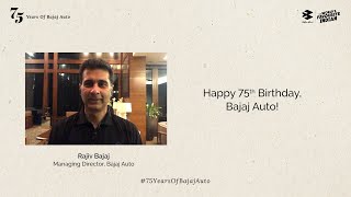 Rajiv Bajaj  75 Years Of Bajaj Auto [upl. by Avert]