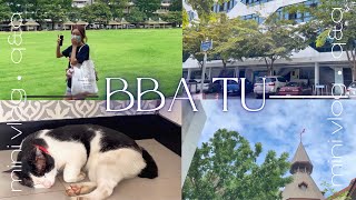 Uni vlog✧༚ทัวร์ท่าพระจันทร์สไตล์เด็กBBA TU [upl. by Waynant]