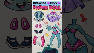 making 💜ENVYෆ˙ᵕ˙ෆ💜 pApEr dOlL INSIDE OUT 2 ARTY PIE🥧 handmade insideout artchallenge [upl. by Ylrac]