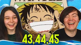 TO THE GRAND LINE 👒 One Piece Ep 43 44 amp 45 REACTION amp REVIEW [upl. by Suirada455]