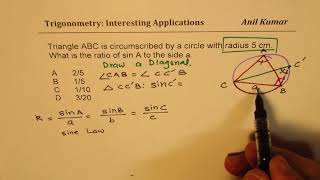 Circumscribed Triangle Trigonometry Sine Law and Diameter Relation [upl. by Kieffer]