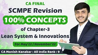 Revision  CA Final SCMPE  Lean System amp Innovation  Chapter 3  100 Coverage [upl. by Eittam]