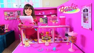 🔴 MLY KIDS BRINCA de CAFETERIA DA BARBIE  Mly KIDS amp May [upl. by Atimed]