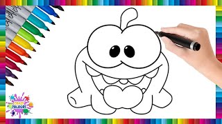 How To Draw Om Nom 💚🐸 Step By Step  Easy Drawing [upl. by Hayden]