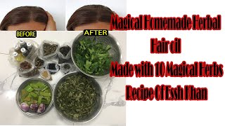 How To Make magical homemade herbal hair oil of Ess khan Stop Hair Fall amp Boost Hair Growth [upl. by Aisatna]