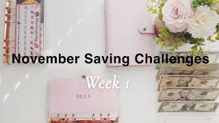 Saving Challenges  Investments  November Week 1 [upl. by Edwyna357]