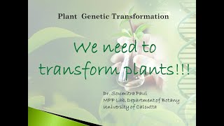 Online Interactive Lecture Series on quotTechniques in Plant Molecular Biologyquot Lecture 5 [upl. by Ingalls]