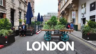 Walking Tour London Covent Garden Shops Restaurants 4K 82024 [upl. by Elisee]