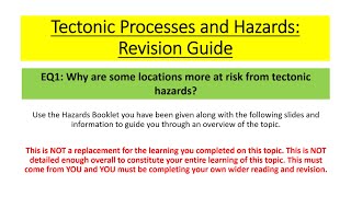 Edexcel A Level Geography  Tectonics EQ1 Revision [upl. by Seraphim38]