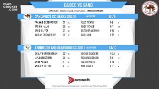 Emmbrook and Bearwood CC 3rd XI v Sandhurst CC Berks 2nd XI [upl. by Llerrod929]