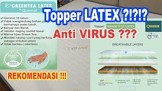 unboxing amp review topper matras QUANTUM virase green tea latex ANTI VIRUS  By TutoTech [upl. by Nodyroc607]