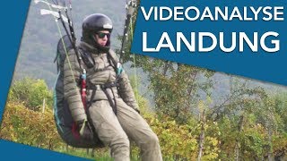 Videoanalyse Landetraining Kommentar  Paragliding lernen  Flugschule Hirondelle Weinheim [upl. by Terb]