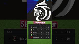 5 besar klasmen liga 1 pekan ke 9 [upl. by Etan434]