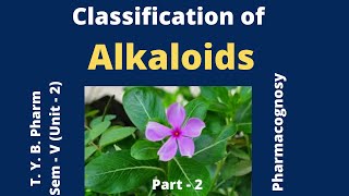 Classification of Alkaloids [upl. by Winnah]