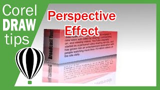 Using perspective effect in CorelDraw [upl. by Llednar]