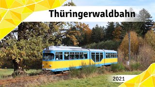 Through forests and meadows  Thüringerwaldbahn Interurban Tram Gotha  2021 [upl. by Amye]