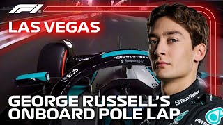 George Russells Pole Lap  2024 Las Vegas Grand Prix  Pirelli [upl. by Hsina]