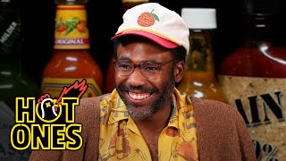 Childish Gambino Goes On a Vision Quest While Eating Spicy Wings  Hot Ones [upl. by Leagiba]