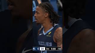 Monster block by Ja Morant he almost hit his head 🔫🏀🔥 jamorant nba basketball [upl. by Ellen26]