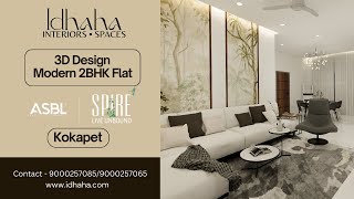 3D Design Tour Modern 3BHK Flat in ASBL Spire  Kokapet [upl. by Eelytsirk]