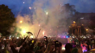 ESPECTACULAR RECIBIMIENTO A ATLETICO NACIONAL A LAS AFUERAS DEL ESTADIO  RECOPA SUDAMERICANA [upl. by Libby]