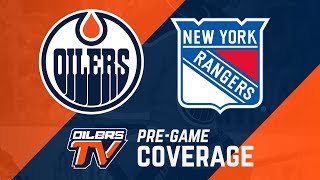 ARCHIVE  Oilers PreGame Interviews vs Rangers [upl. by Egin]