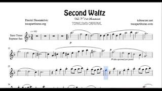 Second Waltz Sheet Music for Tenor Sax and Soprano Saxophone by Shostakovich [upl. by Jazmin]