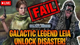 Galactic Legend Leia Organa Unlock MASSIVE FAIL  FIX UR GAME  Tier 1 to 3 Only  SWGOH [upl. by Borer547]