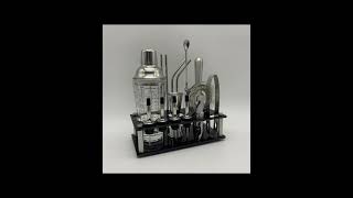 Bar Mixologist Tools Beverages Drinks Cobbler Cocktail Shaker Set Bartender Kit With Acrylic Stand [upl. by Bette-Ann]