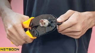 how to make RG 58 Jumper Cable Assemble to N Male to N Female Connector [upl. by Radley]