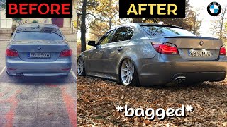 Building a Bagged BMW E60 In 5 Minutes  Project Car Transformation [upl. by Maurer]