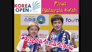 Korea Open 2024 Final  Chen Tang JieToh Ee Wei vs Guo Xin WaLi Qian  congratulations 🇲🇾 Boleh [upl. by Auerbach]