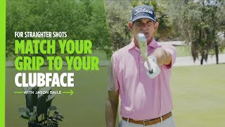 How to Square the Clubface at Address with the Proper Golf Grip  Titleist Tips [upl. by Llyrrad]