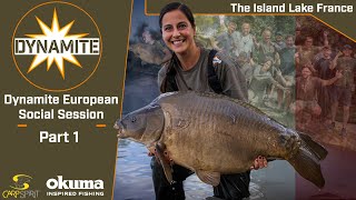 Carp Fishing Dynamites European Social Session at The Island Lake France  PART 1 [upl. by Kcirdet]