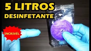 5 Litros Desinfetante Caseiro com 1 Pedras Sanitaria [upl. by Aniar460]