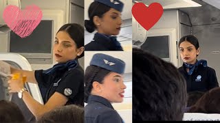 Goa to Hyderabad Indigo Flight Beautiful Hair hosters [upl. by Ettezzil]