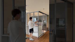 Disappearing Kitchen Doorhome homedecor aluminium doors windows [upl. by Ap139]