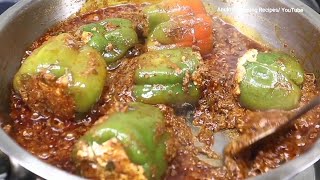 Bharwa Shimla Mirch ग्रेवी शिमला मिर्च की आसान रेसीपी Learn How To Make Stuffed Shimla Mirch Gravy [upl. by Enetsuj]