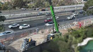 Warringah Freeway Upgrade time lapse  Tuesday 30 July 2024 [upl. by Kcirdle]