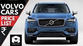 Volvo Cars Price List in India 2018 [upl. by Adaha]