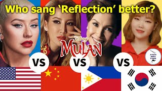 MULAN REFLECTION COMPARISON  Which singer sang it better  Asians Down Under  Reaction Video [upl. by Hocker]