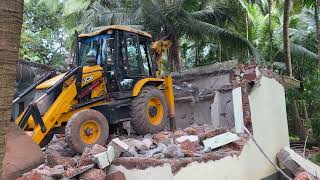 Jcb Backhoe Machine House Demolish Work  Jcb Work Part 14 [upl. by Horace]