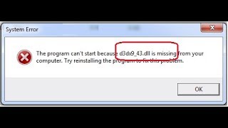 Easy Way to Fix d3dx9 dll Error Any Games Working All Windows 100 Working  RJ Solution [upl. by Alahs101]