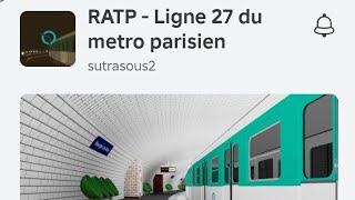 RATP Ligne 27 du metro parisien [upl. by Aimerej]