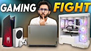 Gaming Laptop Vs Gaming Console Vs Gaming PC Build  Ultimate Comparison [upl. by Wallack]