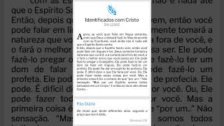 Pão Diário Identificados Com Cristo  WMB [upl. by Kaazi14]