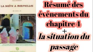 la Boîte à Merveillesrésumé des évènements du chapitre 4la situation du passagefrançais 1 bac [upl. by Ainud]