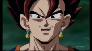 Goku and Vegeta fuse and become Vegito Blue Dragon Ball Super English Dub [upl. by Sluiter295]