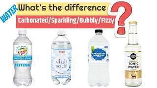 Carbonated Water Seltzer vs Club soda vs Sparkling mineral vs Tonic water [upl. by Acirfa620]