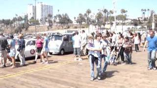 Microcars on Route 66 at Santa Monica Pier Aug 7 2010 [upl. by Nylyak]